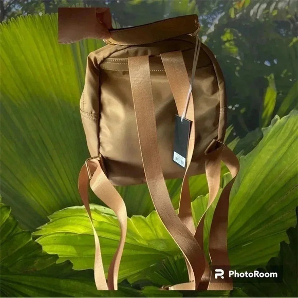 Tan Ladies Backpack with departments - Picture 2 of 5